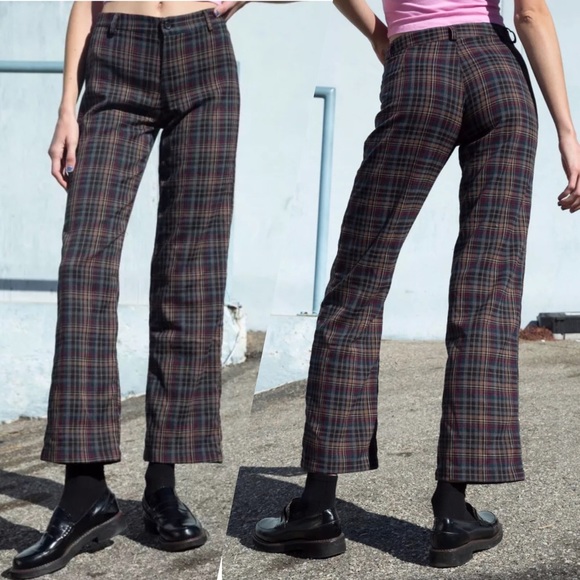 Brandy Melville Pants - Brandy melville plaid valentina trouser pants